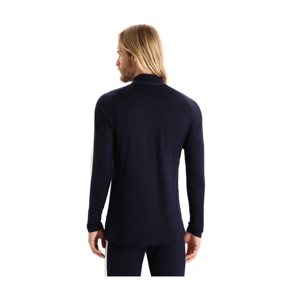 Pánské tričko Icebreaker Merino 200 Oasis Sonebula LS High Neck Mid Navy/Royal Navy/Snow/Cb
