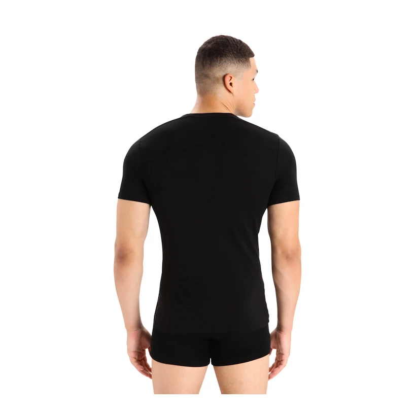 Pánské tričko Icebreaker Merino Anatomica 150 SS Crewe Black