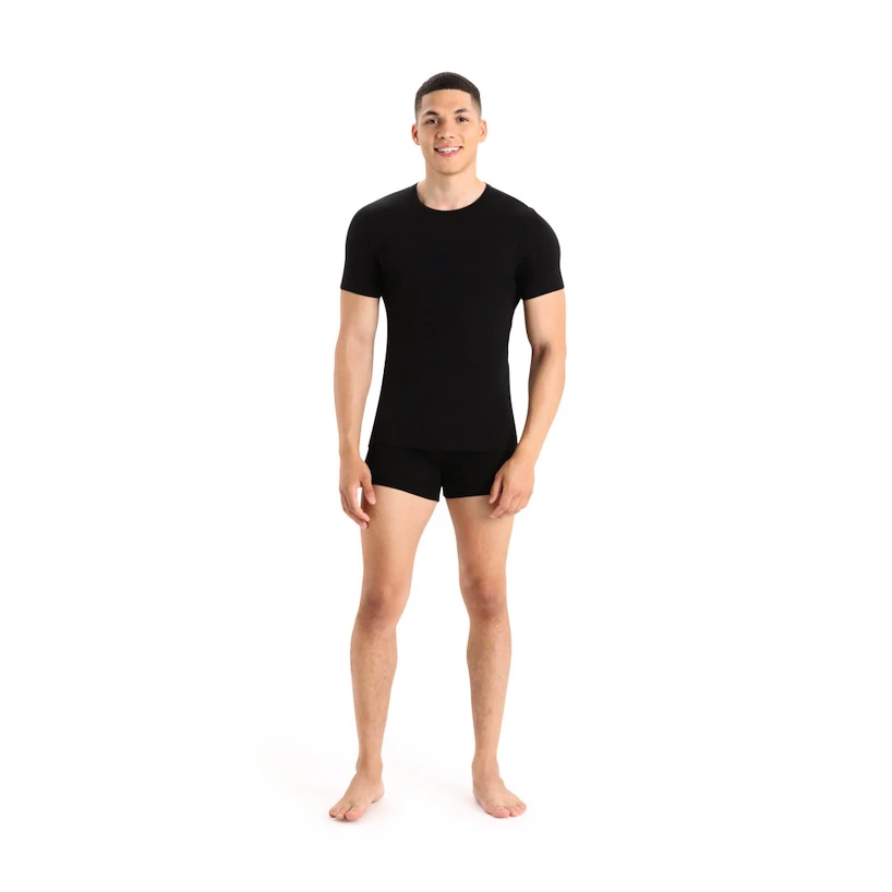 Pánské tričko Icebreaker Merino Anatomica 150 SS Crewe Black