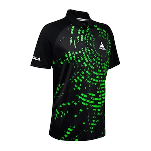 Pánské tričko Joola  Shirt Centrela Polo Black/Green 3XL