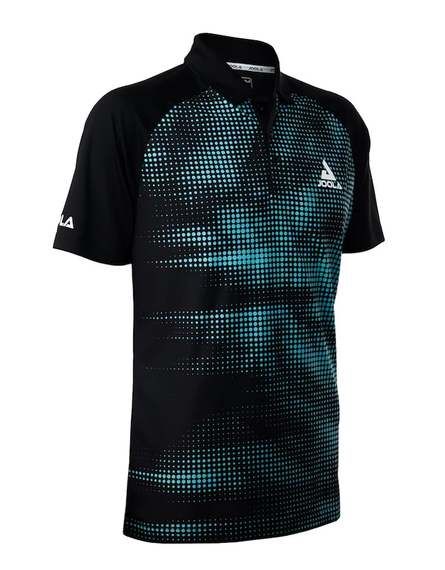 Pánské tričko Joola  Shirt Plexus Black/Turqoise