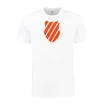 Pánské tričko K-Swiss  Hypercourt Logo Tee Jet White/Spicy Orange