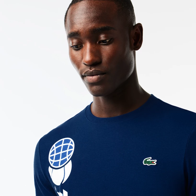 Pánské tričko Lacoste  Training Medvedev T-Shirt Methylene