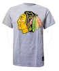 Pánské tričko Majestic NHL Chicago Blackhawks Logo Tee šedé