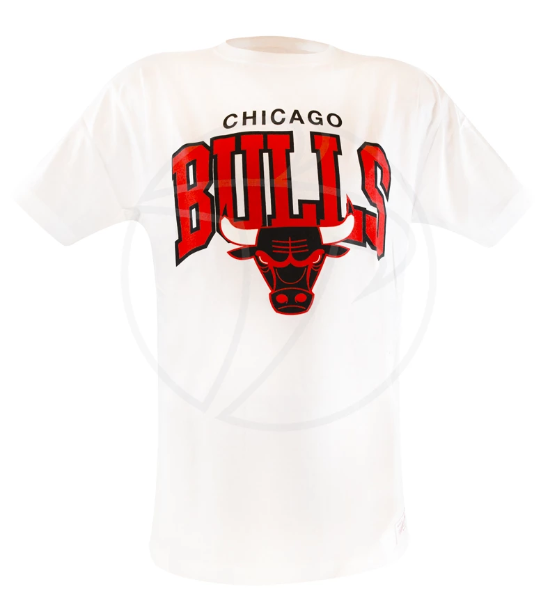 Pánské tričko Mitchell & Ness Team Arch White NBA Chicago Bulls