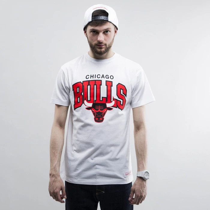Pánské tričko Mitchell & Ness Team Arch White NBA Chicago Bulls