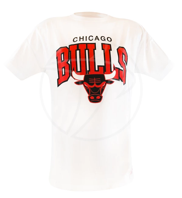 Pánské tričko Mitchell & Ness Team Arch White NBA Chicago Bulls