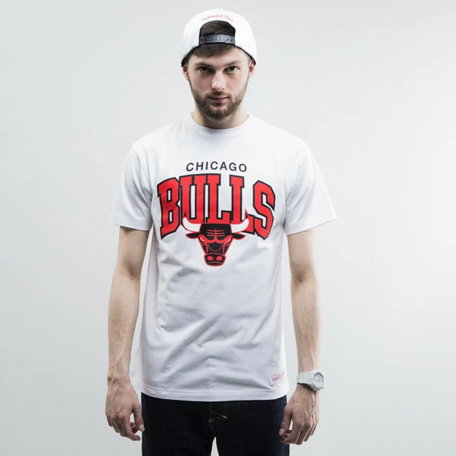 Pánské tričko Mitchell & Ness Team Arch White NBA Chicago Bulls