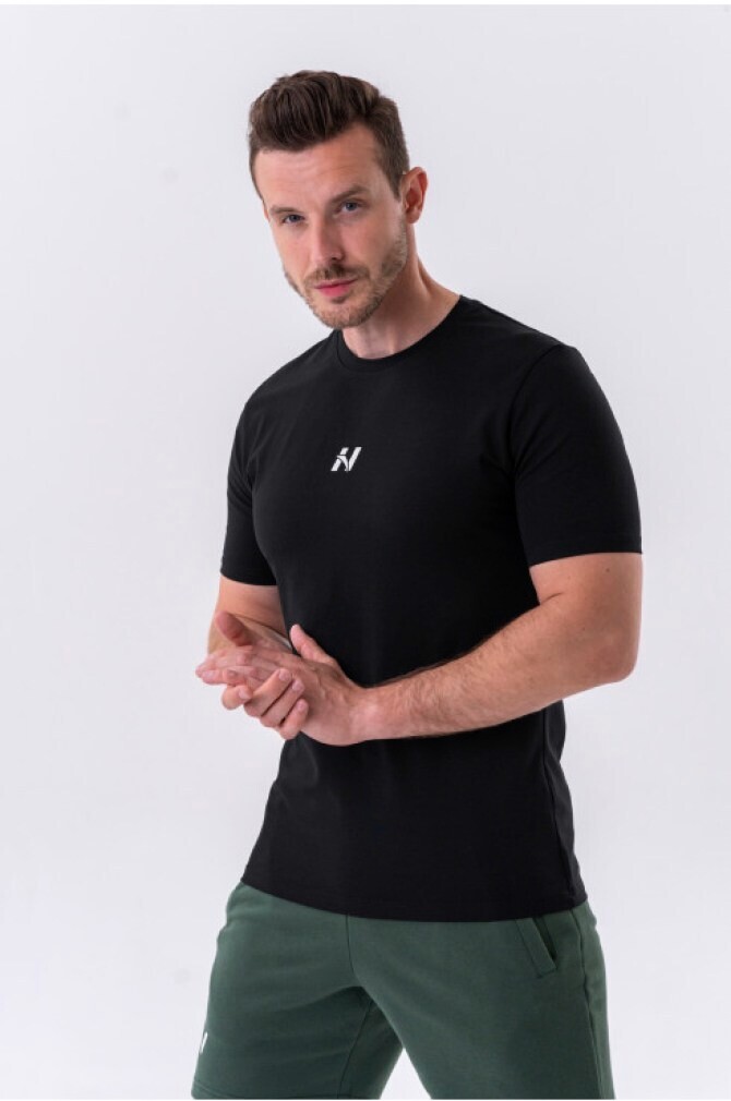 Pánské tričko Nebbia  Classic T-shirt “Reset” 327 black XXL - thumb (2)