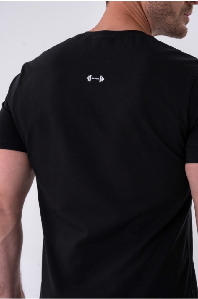 Pánské tričko Nebbia  Classic T-shirt “Reset” 327 black XXL - thumb (3)