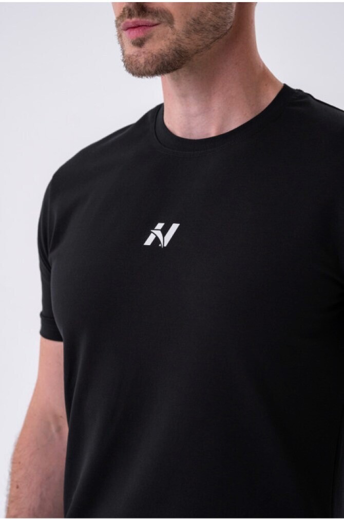 Pánské tričko Nebbia  Classic T-shirt “Reset” 327 black XXL - thumb (4)