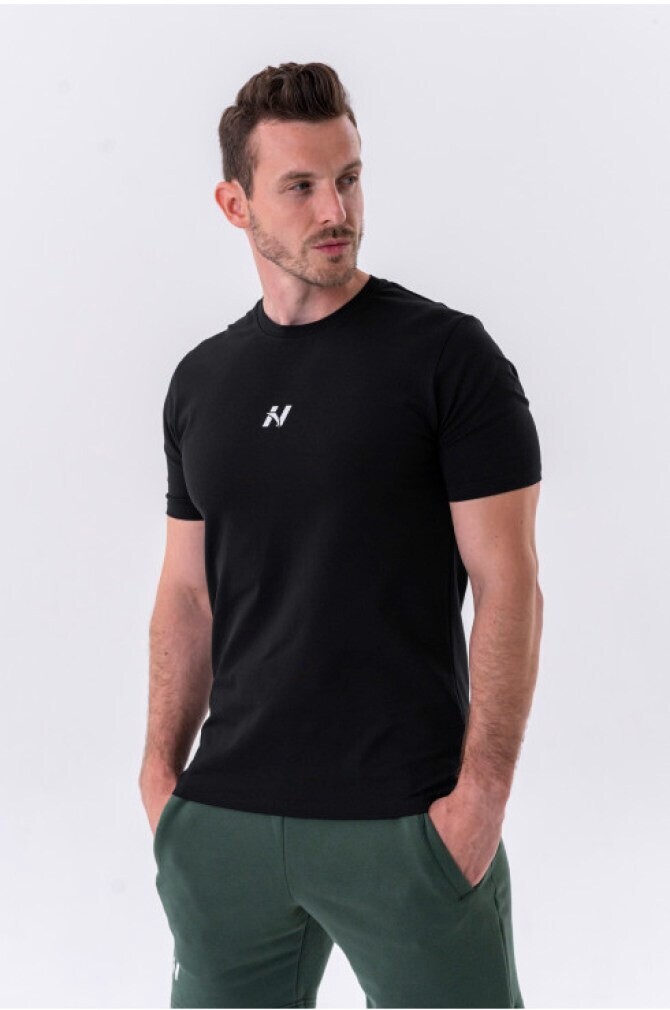 Pánské tričko Nebbia  Classic T-shirt “Reset” 327 black XXL - thumb (5)