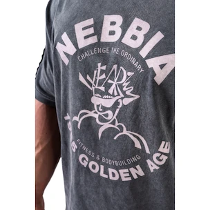 Pánské tričko Nebbia NEBBIA x OLYMPIA Washed Oversized T-Shirt GOLDEN AGE 790 black