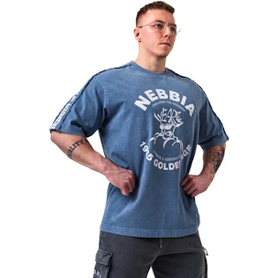 Pánské tričko Nebbia NEBBIA x OLYMPIA Washed Oversized T-Shirt GOLDEN AGE 790 blue