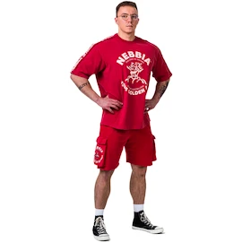 Pánské tričko Nebbia NEBBIA x OLYMPIA Washed Oversized T-Shirt GOLDEN AGE 790 red