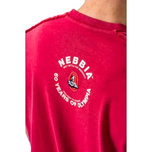 Pánské tričko Nebbia NEBBIA x OLYMPIA Washed Oversized T-Shirt GOLDEN AGE 790 red