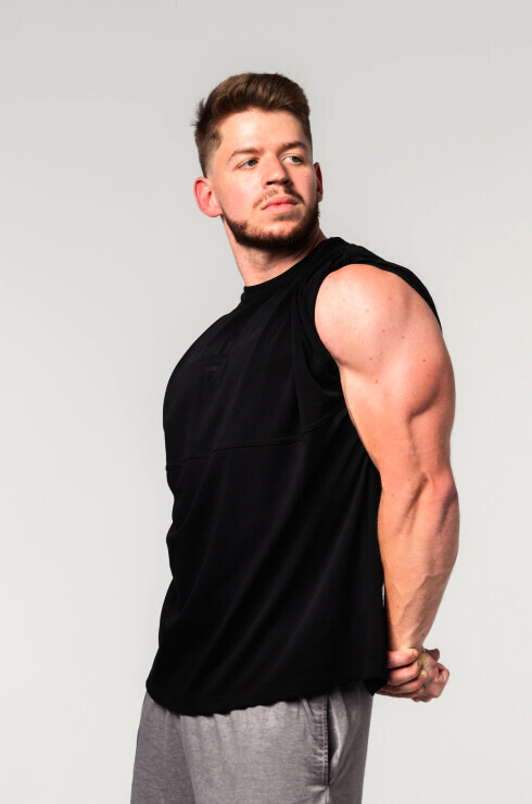 Pánské tričko Nebbia  Oversized Heavyweight Cotton T-shirt NO SHORTCUTS 354 black L - thumb (2)