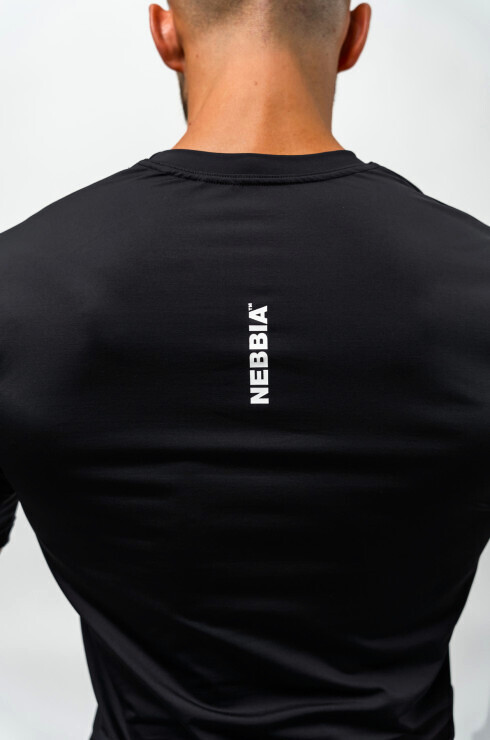 Pánské tričko Nebbia Performance+ Short-Sleeve Sports T-shirt RESISTANCE 348 black XL - thumb (1)