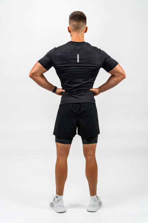 Pánské tričko Nebbia Performance+ Short-Sleeve Sports T-shirt RESISTANCE 348 black XL - thumb (2)