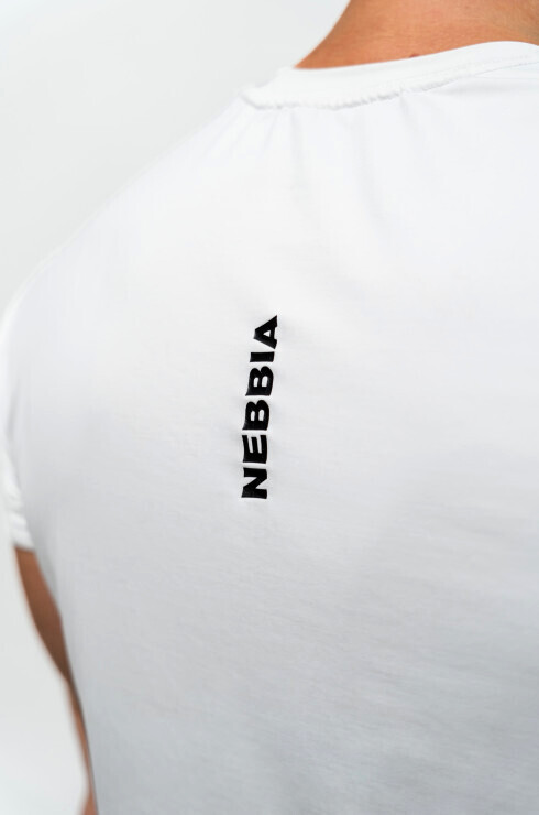 Pánské tričko Nebbia Performance+ Short-Sleeve Sports T-shirt RESISTANCE 348 white L - thumb (2)