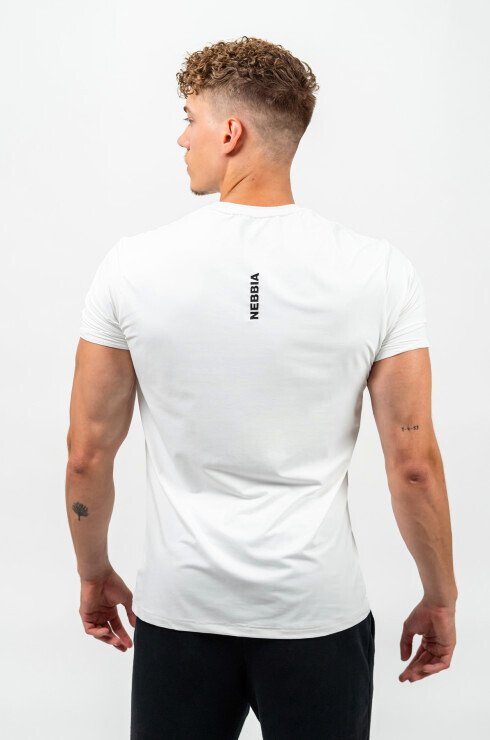 Pánské tričko Nebbia Performance+ Short-Sleeve Sports T-shirt RESISTANCE 348 white L - thumb (4)