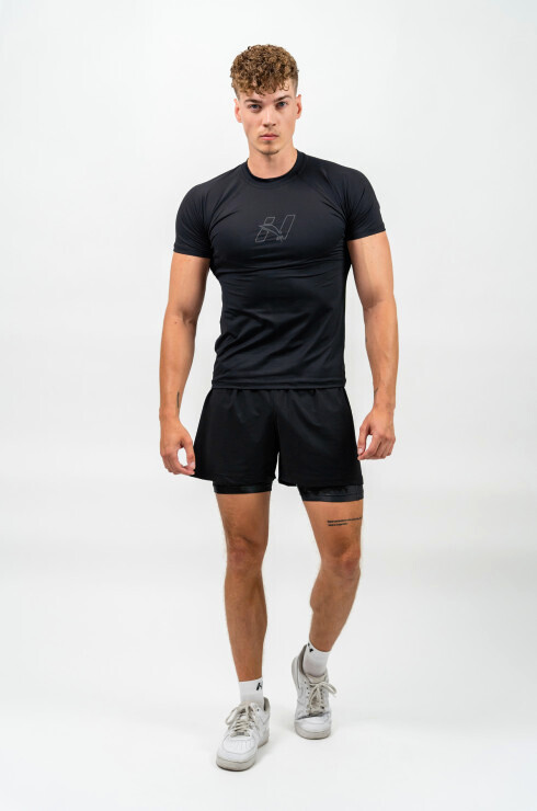 Pánské tričko Nebbia Performance+ Workout Compression T-shirt ENDURANCE 346 black XXL - thumb (1)