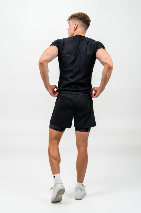 Pánské tričko Nebbia Performance+ Workout Compression T-shirt ENDURANCE 346 black XXL - thumb (2)