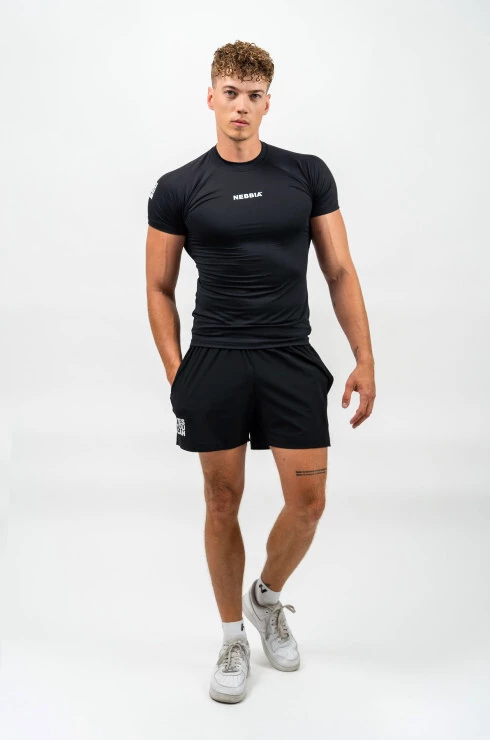 Pánské tričko Nebbia Performance+ Workout Compression T-shirt PERFORMANCE 346 black XXL