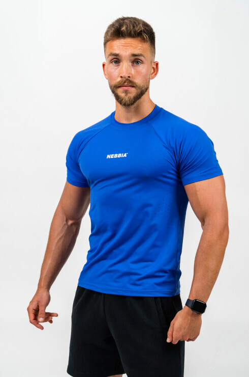 Product detail of Pánské tričko Nebbia Performance+ Workout Compression T-shirt PERFORMANCE 346 blue XXL