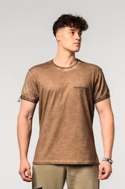 Pánské tričko Nebbia Washed-off Cotton T-shirt MAX OUT 357 Light Brown