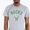 Pánské tričko New Era NBA Milwaukee Bucks Light Grey