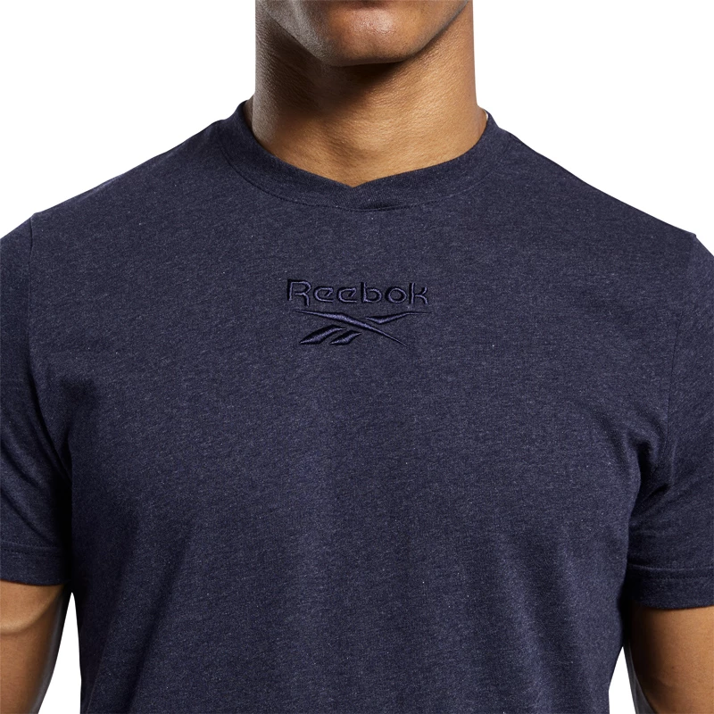 Pánské tričko Reebok  Melange Dark Blue