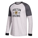 Pánské tričko s dlouhým rukávem adidas Crew NHL Boston Bruins