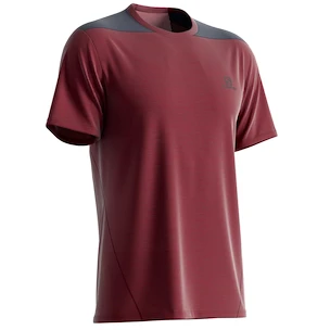 Pánské tričko Salomon  Outline SS Tee Cabernet