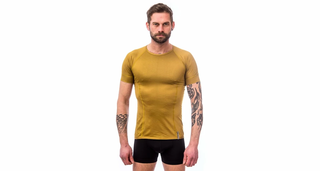 Pánské tričko Sensor  Coolmax Mesh Mustard