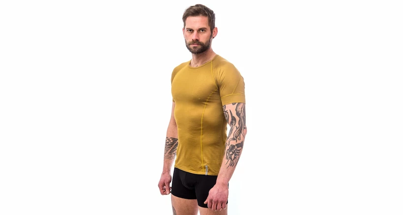 Pánské tričko Sensor  Coolmax Mesh Mustard S