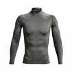 Pánské tričko Under Armour  HeatGear Armour Comp Mock LS Gray