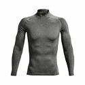 Pánské tričko Under Armour  HeatGear Armour Comp Mock LS Gray