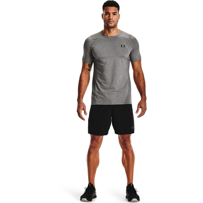 Pánské tričko Under Armour HeatGear Fitted SS Grey XXL