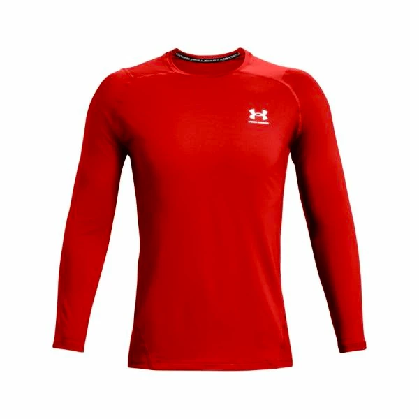 Pánské tričko Under Armour HeatGear HeatGear Armour Fitted LS Radiant Red