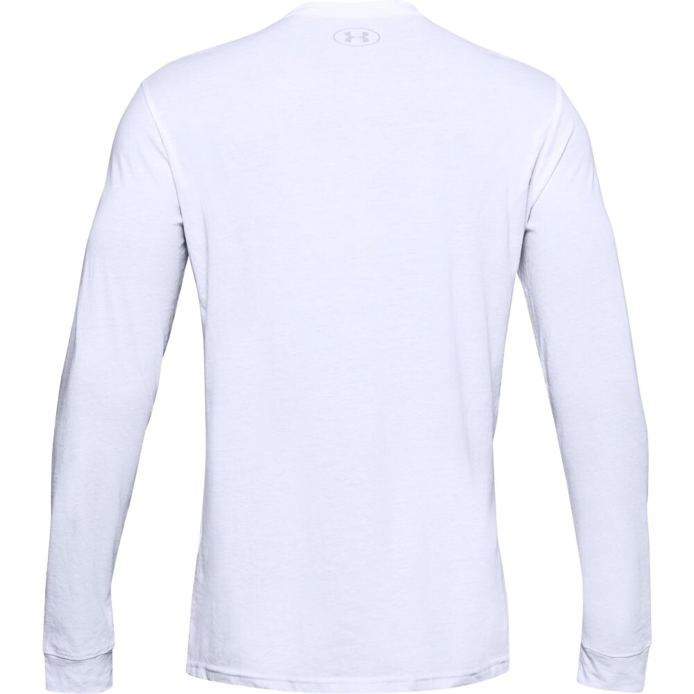Pánské tričko Under Armour  SPORTSTYLE LEFT CHEST LS white XXL - thumb (3)
