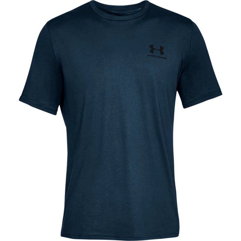Pánské tričko Under Armour  Sportstyle Left Chest SS Dark Blue XS