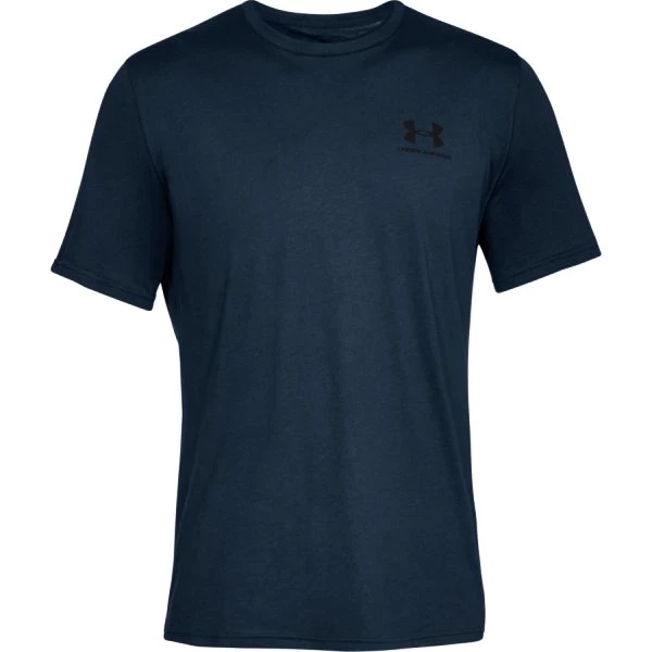 Pánské tričko Under Armour  Sportstyle Left Chest SS Dark Blue XS