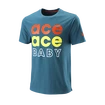Pánské tričko Wilson  Ace Ace Baby Tech Tee Blue Coral