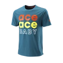 Pánské tričko Wilson  Ace Ace Baby Tech Tee Blue Coral