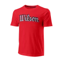 Pánské tričko Wilson  Script Eco Cotton Tee-Slimfit Red