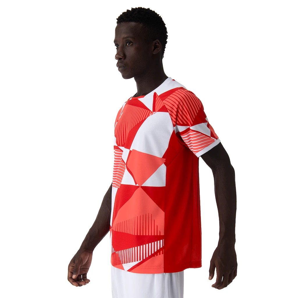 Pánské tričko Yonex  Men's Crew Neck Shirt 10635 Tango Red