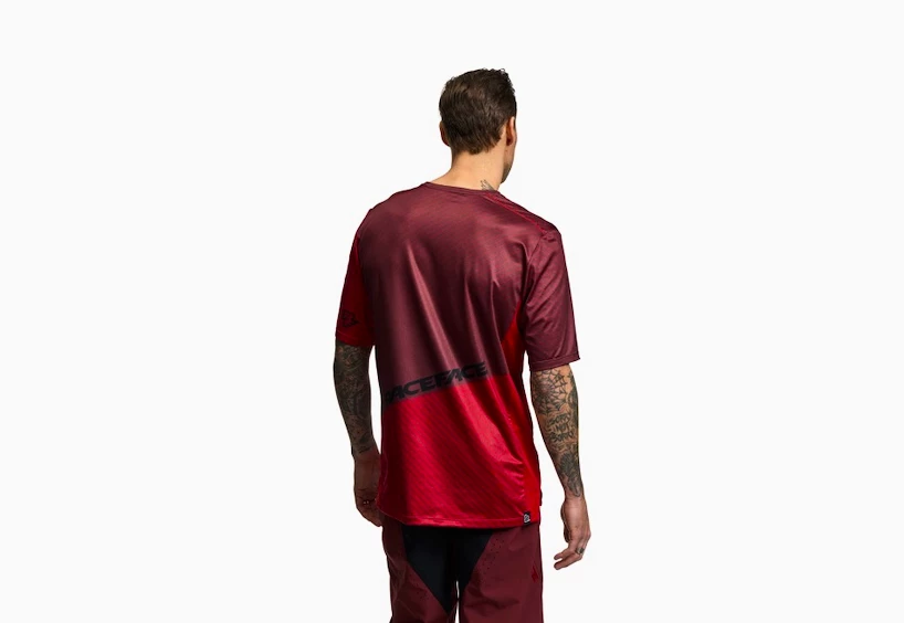 Pánský cyklistický dres Race Face  INDY SS Dark Red