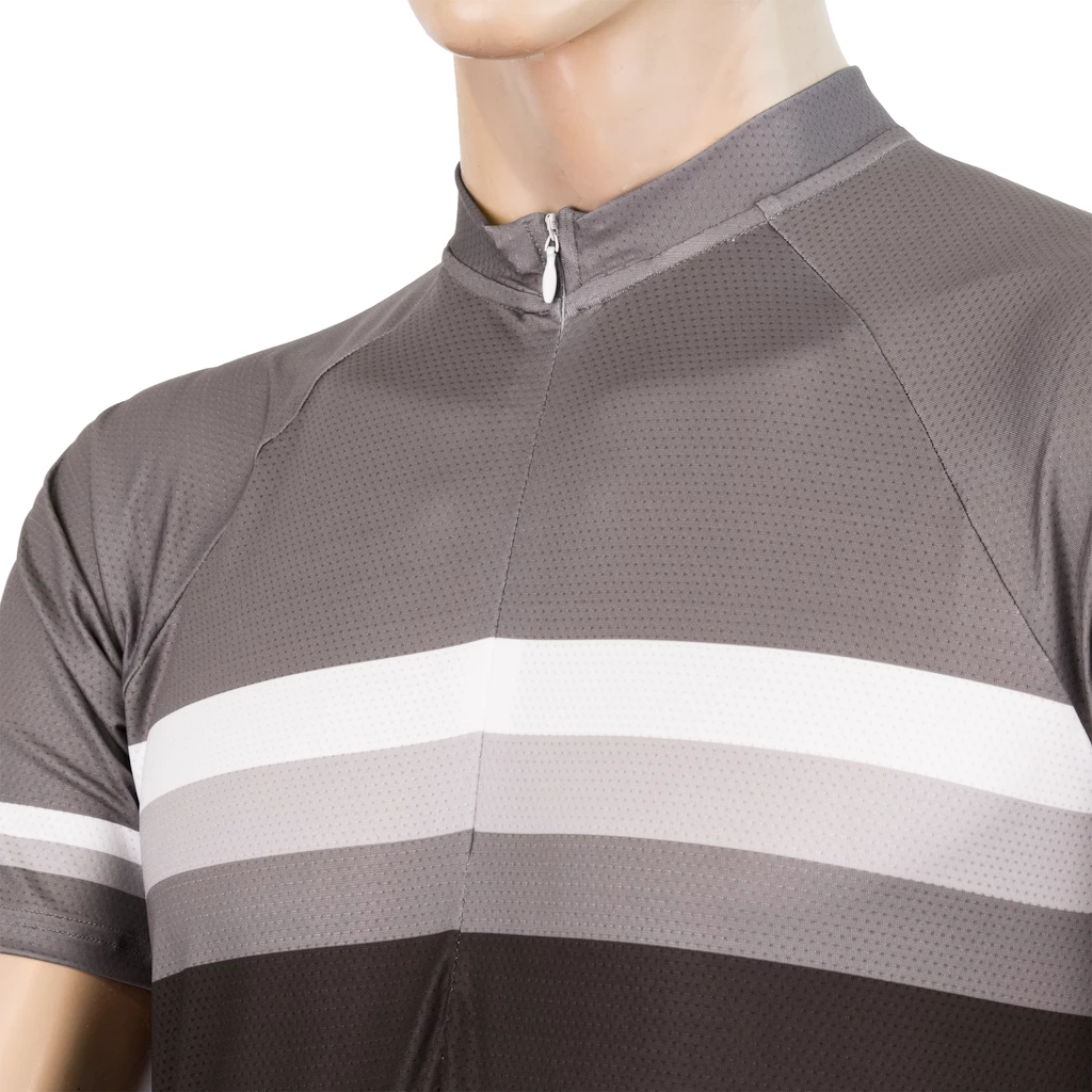 Pánský cyklistický dres Sensor  Cyklo Summer Stripe Black/Grey