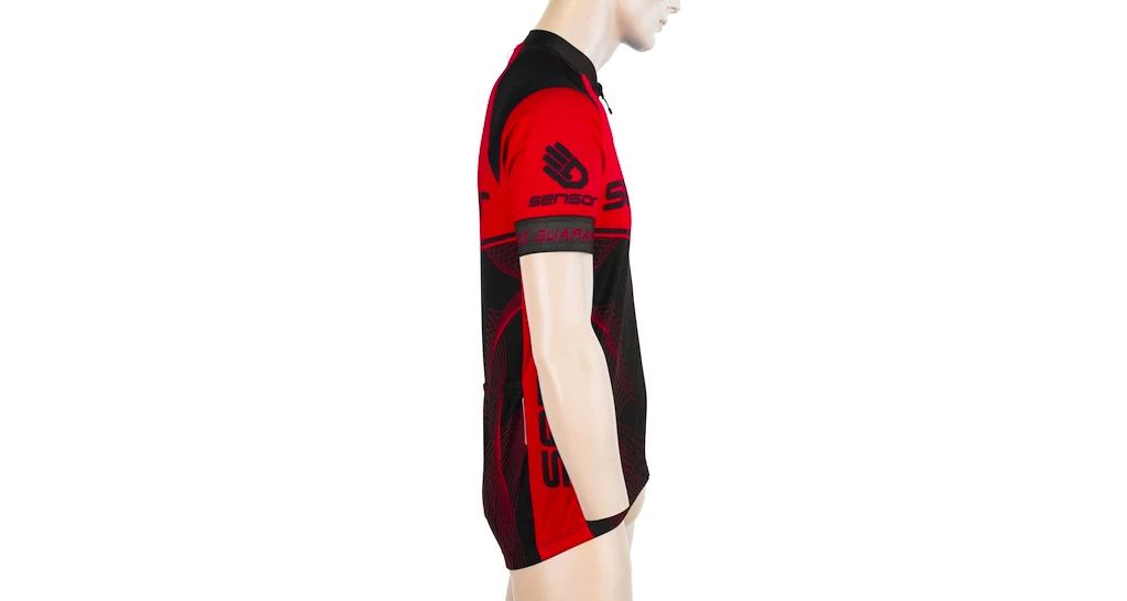 Pánský cyklistický dres Sensor  Cyklo Team Up Black/Red
